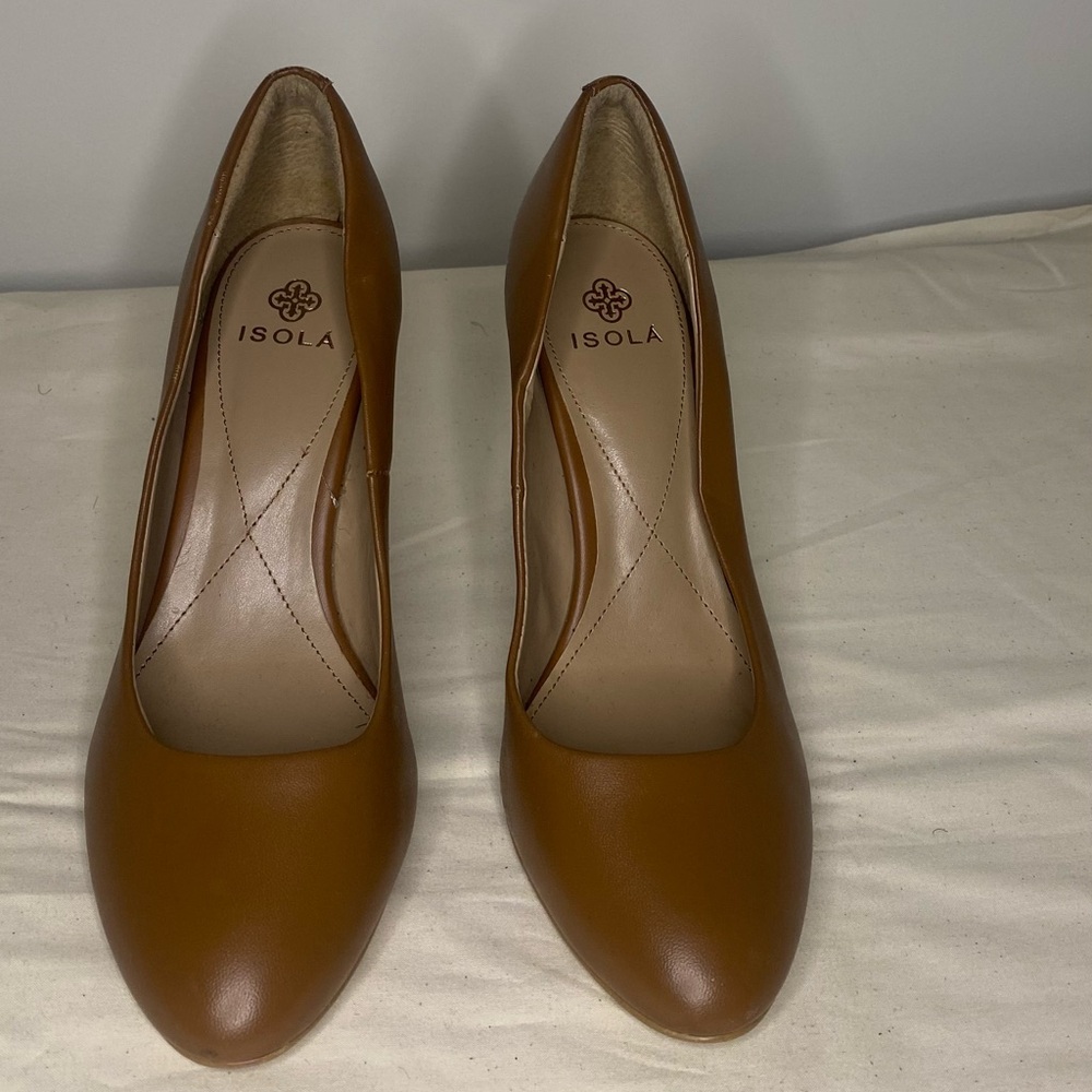 Isola Tan Faux Leather Pumps